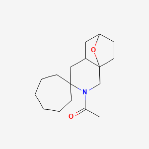 molecular formula C17H25NO2 B4979463 3'-acetyl-11'-oxa-3'-azaspiro[cycloheptane-1,4'-tricyclo[6.2.1.0~1,6~]undecane]-9'-ene 