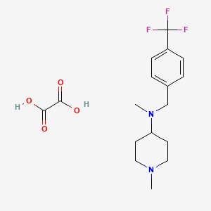 molecular formula C17H23F3N2O4 B4979464 N,1-dimethyl-N-[4-(trifluoromethyl)benzyl]-4-piperidinamine oxalate 