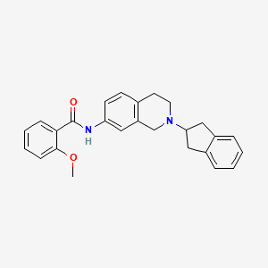 molecular formula C26H26N2O2 B4979477 N-[2-(2,3-dihydro-1H-inden-2-yl)-1,2,3,4-tetrahydro-7-isoquinolinyl]-2-methoxybenzamide 