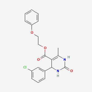 molecular formula C20H19ClN2O4 B4979515 2-phenoxyethyl 4-(3-chlorophenyl)-6-methyl-2-oxo-1,2,3,4-tetrahydro-5-pyrimidinecarboxylate 