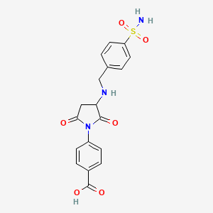 4-(3-{[4-(aminosulfonyl)benzyl]amino}-2,5-dioxo-1-pyrrolidinyl)benzoic acid