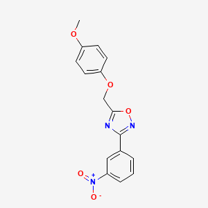 5-[(4-methoxyphenoxy)methyl]-3-(3-nitrophenyl)-1,2,4-oxadiazole