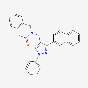N-benzyl-N-{[3-(2-naphthyl)-1-phenyl-1H-pyrazol-4-yl]methyl}acetamide