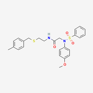 N~2~-(4-methoxyphenyl)-N~1~-{2-[(4-methylbenzyl)thio]ethyl}-N~2~-(phenylsulfonyl)glycinamide