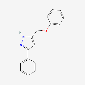 molecular formula C16H14N2O B4979670 5-(phenoxymethyl)-3-phenyl-1H-pyrazole 