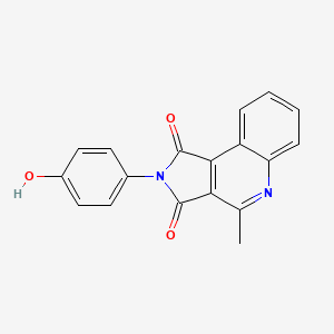 molecular formula C18H12N2O3 B4979687 2-(4-hydroxyphenyl)-4-methyl-1H-pyrrolo[3,4-c]quinoline-1,3(2H)-dione 