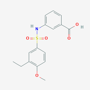 3-{[(3-Ethyl-4-methoxyphenyl)sulfonyl]amino}benzoic acid