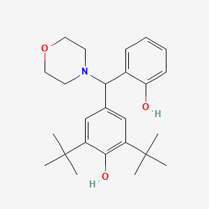 molecular formula C25H35NO3 B4979696 2,6-di-tert-butyl-4-[(2-hydroxyphenyl)(4-morpholinyl)methyl]phenol 