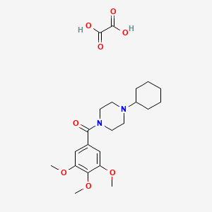 molecular formula C22H32N2O8 B4979713 1-cyclohexyl-4-(3,4,5-trimethoxybenzoyl)piperazine oxalate 