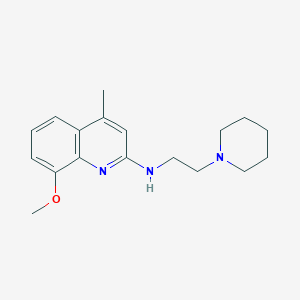 molecular formula C18H25N3O B4979723 8-methoxy-4-methyl-N-[2-(1-piperidinyl)ethyl]-2-quinolinamine 