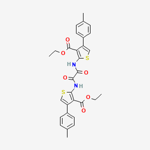 molecular formula C30H28N2O6S2 B4979727 diethyl 2,2'-[(1,2-dioxo-1,2-ethanediyl)diimino]bis[4-(4-methylphenyl)-3-thiophenecarboxylate] 