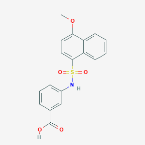 molecular formula C18H15NO5S B497974 3-{[(4-Methoxynaphthyl)sulfonyl]amino}benzoic acid CAS No. 927638-20-8