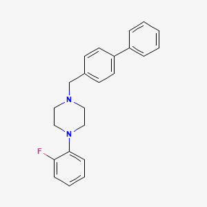 molecular formula C23H23FN2 B4979749 1-(4-biphenylylmethyl)-4-(2-fluorophenyl)piperazine 