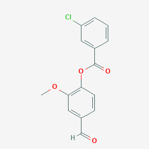 molecular formula C15H11ClO4 B4979753 4-formyl-2-methoxyphenyl 3-chlorobenzoate 