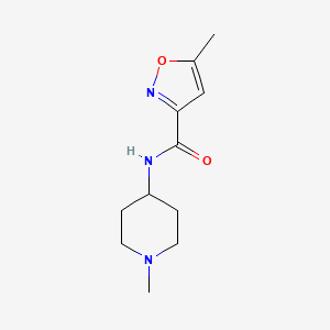 molecular formula C11H17N3O2 B4979762 5-methyl-N-(1-methyl-4-piperidinyl)-3-isoxazolecarboxamide 