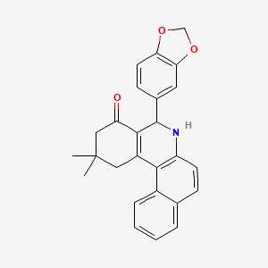 5-(1,3-benzodioxol-5-yl)-2,2-dimethyl-2,3,5,6-tetrahydrobenzo[a]phenanthridin-4(1H)-one