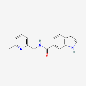 N-[(6-methyl-2-pyridinyl)methyl]-1H-indole-6-carboxamide trifluoroacetate