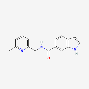 molecular formula C16H15N3O B4979795 N-[(6-methyl-2-pyridinyl)methyl]-1H-indole-6-carboxamide trifluoroacetate 