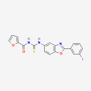 molecular formula C19H12IN3O3S B4979798 N-({[2-(3-iodophenyl)-1,3-benzoxazol-5-yl]amino}carbonothioyl)-2-furamide 
