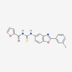 N-({[2-(3-iodophenyl)-1,3-benzoxazol-5-yl]amino}carbonothioyl)-2-furamide