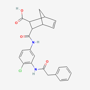 molecular formula C23H21ClN2O4 B4979841 3-[({4-chloro-3-[(phenylacetyl)amino]phenyl}amino)carbonyl]bicyclo[2.2.1]hept-5-ene-2-carboxylic acid 