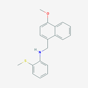 molecular formula C19H19NOS B4979848 N-[(4-methoxy-1-naphthyl)methyl]-2-(methylthio)aniline 