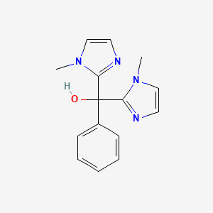 molecular formula C15H16N4O B4979857 bis(1-methyl-1H-imidazol-2-yl)(phenyl)methanol 