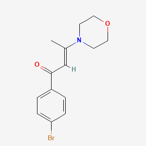 molecular formula C14H16BrNO2 B4979863 1-(4-bromophenyl)-3-(4-morpholinyl)-2-buten-1-one 
