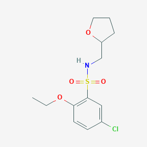 molecular formula C13H18ClNO4S B497988 5-chloro-2-ethoxy-N-(oxolan-2-ylmethyl)benzenesulfonamide CAS No. 847240-83-9