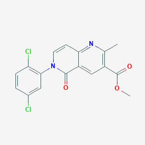molecular formula C17H12Cl2N2O3 B4979884 methyl 6-(2,5-dichlorophenyl)-2-methyl-5-oxo-5,6-dihydro-1,6-naphthyridine-3-carboxylate 
