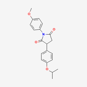 molecular formula C20H21NO4 B4979890 3-(4-isopropoxyphenyl)-1-(4-methoxyphenyl)-2,5-pyrrolidinedione 