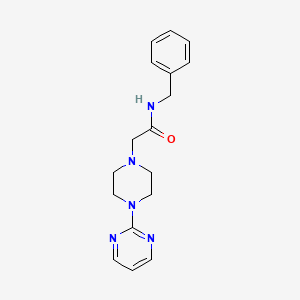 molecular formula C17H21N5O B4979908 N-benzyl-2-[4-(2-pyrimidinyl)-1-piperazinyl]acetamide 