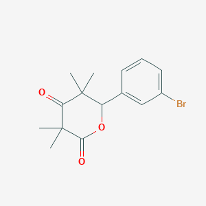 molecular formula C15H17BrO3 B4979941 6-(3-bromophenyl)-3,3,5,5-tetramethyldihydro-2H-pyran-2,4(3H)-dione 