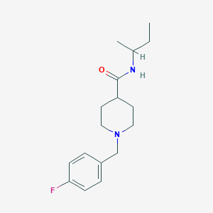 molecular formula C17H25FN2O B4979963 N-(sec-butyl)-1-(4-fluorobenzyl)-4-piperidinecarboxamide 