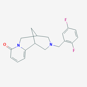 molecular formula C18H18F2N2O B4979969 11-(2,5-difluorobenzyl)-7,11-diazatricyclo[7.3.1.0~2,7~]trideca-2,4-dien-6-one 