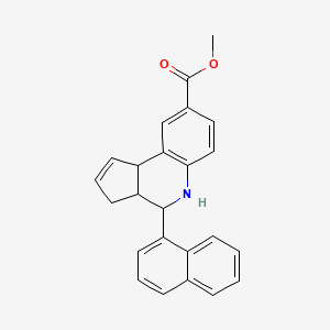 molecular formula C24H21NO2 B4979971 methyl 4-(1-naphthyl)-3a,4,5,9b-tetrahydro-3H-cyclopenta[c]quinoline-8-carboxylate 