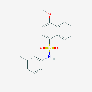 molecular formula C19H19NO3S B497998 (3,5-Dimethylphenyl)[(4-methoxynaphthyl)sulfonyl]amine CAS No. 886127-02-2