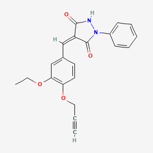 4-[3-ethoxy-4-(2-propyn-1-yloxy)benzylidene]-1-phenyl-3,5-pyrazolidinedione