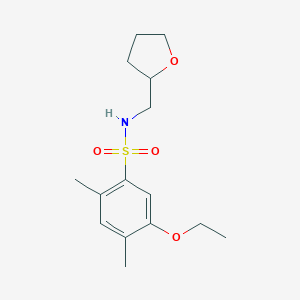 molecular formula C15H23NO4S B497999 [(5-Ethoxy-2,4-dimethylphenyl)sulfonyl](oxolan-2-ylmethyl)amine CAS No. 902249-32-5