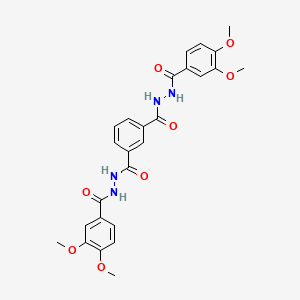 molecular formula C26H26N4O8 B4979994 N'~1~,N'~3~-bis(3,4-dimethoxybenzoyl)isophthalohydrazide CAS No. 5479-49-2