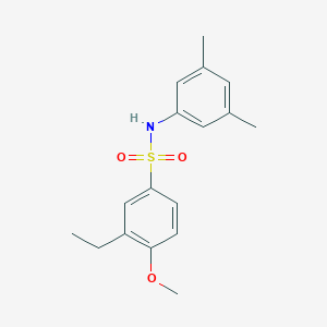 molecular formula C17H21NO3S B498000 N-(3,5-dimethylphenyl)-3-ethyl-4-methoxybenzenesulfonamide CAS No. 886127-07-7