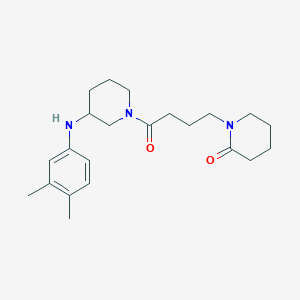 molecular formula C22H33N3O2 B4980002 1-(4-{3-[(3,4-dimethylphenyl)amino]-1-piperidinyl}-4-oxobutyl)-2-piperidinone 
