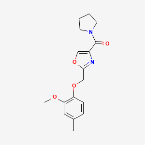 2-[(2-methoxy-4-methylphenoxy)methyl]-4-(1-pyrrolidinylcarbonyl)-1,3-oxazole