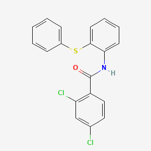 molecular formula C19H13Cl2NOS B4980038 2,4-dichloro-N-[2-(phenylthio)phenyl]benzamide 