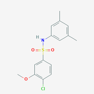 molecular formula C15H16ClNO3S B498004 4-chloro-N-(3,5-dimethylphenyl)-3-methoxybenzenesulfonamide CAS No. 886126-72-3