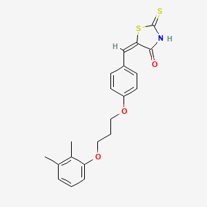 molecular formula C21H21NO3S2 B4980061 5-{4-[3-(2,3-dimethylphenoxy)propoxy]benzylidene}-2-thioxo-1,3-thiazolidin-4-one 