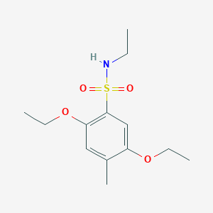 molecular formula C13H21NO4S B498007 2,5-diethoxy-N-ethyl-4-methylbenzenesulfonamide CAS No. 886122-95-8