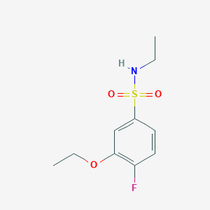 molecular formula C10H14FNO3S B498008 3-ethoxy-N-ethyl-4-fluorobenzenesulfonamide CAS No. 886123-11-1