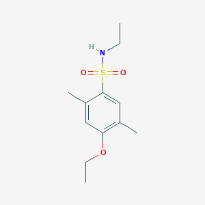 molecular formula C12H19NO3S B498010 4-ethoxy-N-ethyl-2,5-dimethylbenzenesulfonamide CAS No. 886123-18-8