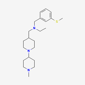molecular formula C22H37N3S B4980108 N-[(1'-methyl-1,4'-bipiperidin-4-yl)methyl]-N-[3-(methylthio)benzyl]ethanamine 